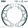 Preview: EBC Premium Bremsbacken für Lambretta 125/150/200 DL Vorderachse - 959