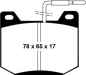 Preview: EBC Blackstuff Bremsbeläge DP123 für Peugeot 504  1.6 vorne