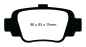 Preview: EBC Blackstuff Bremsbeläge DP998 für Nissan Micra II K11 1.0i 16V hinten