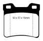Preview: EBC Greenstuff 2000 Bremsbeläge DP21048 für Peugeot 406 8C 2.0 16V hinten