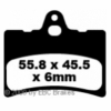 Preview: EBC Blackstuff Bremsbeläge für Cagiva Blues 50 Vorderachse - FA156