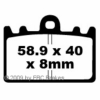 Preview: EBC Blackstuff Bremsbeläge für Kawasaki ZXR 400 L1-L9 Vorderachse - FA180