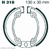 Preview: EBC Premium Bremsbacken für Honda CMX 250 (CX) (Rebel) (Grimeca Bremssattel) Hinterachse - H318