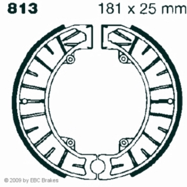 Preview: EBC Premium Bremsbacken Water Grooved für KTM 350 (4T) Hinterachse - 813G