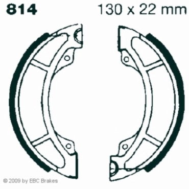 Preview: EBC Premium Bremsbacken Water Grooved für KTM MX 80 Hinterachse - 814G