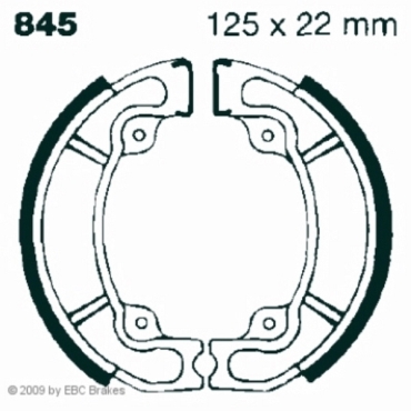Preview: EBC Premium Bremsbacken für Agrale Elefantre 30.0 Hinterachse - 845