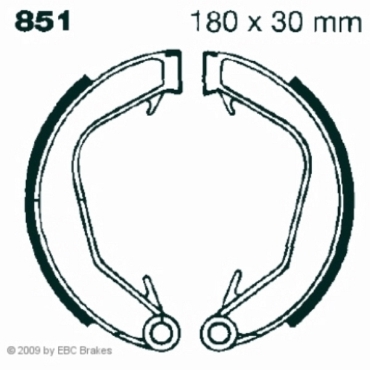 Preview: EBC Premium Bremsbacken für Norton Commando Hinterachse - 851