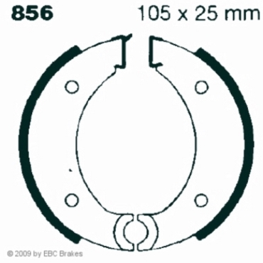 Preview: EBC Premium Bremsbacken für Puch VS/DS/DZS/DSK 50 Vorderachse - 856