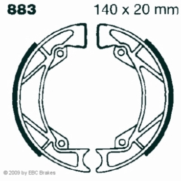 EBC Premium Bremsbacken für Gilera Built 50 Hinterachse - 883
