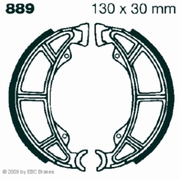 Preview: EBC Premium Bremsbacken für Montesa/Honda Old Models Hinterachse - 889