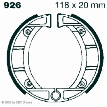 Preview: EBC Premium Bremsbacken für Malaguti 50 Fifty Top Hinterachse - 926