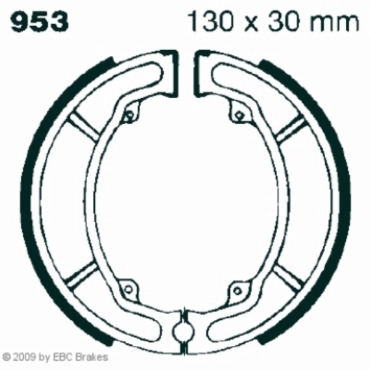 Preview: EBC Premium Bremsbacken für Cagiva 125 Elefant RE Hinterachse - 953