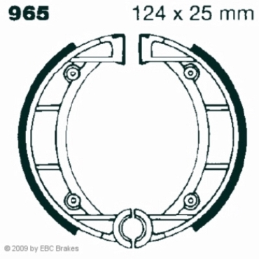 Preview: EBC Premium Bremsbacken für Italjet (alle Modelle 125ccm) Vorderachse - 965
