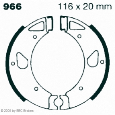 EBC Premium Bremsbacken für Kreidler 80 E/L Florett Hinterachse - 966