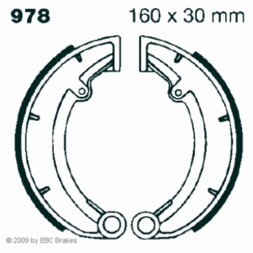 Preview: EBC Premium Bremsbacken für MZ/MUZ Saxon 125 Hinterachse - 978