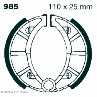 Preview: EBC Premium Bremsbacken für FB Minarelli (Spanien) Rieju Marathon Vorderachse - 985