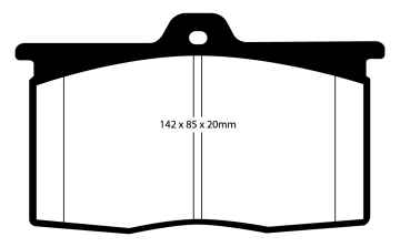 Preview: EBC Yellowstuff Bremsbeläge DP4041R für BMW M1 E26 3.5 Procar vorne