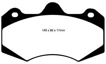 Preview: EBC Yellowstuff Bremsbeläge DP4042R für Aston Martin Vanquish  6.0 V12 vorne