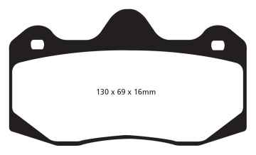 Preview: EBC Yellowstuff Bremsbeläge DP4049R für Aston Martin Vanquish  6.0 V12 hinten