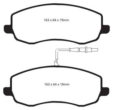 Preview: EBC Yellowstuff Bremsbeläge DP4062R für McLaren 570GT  3.8 Twin Turbo vorne