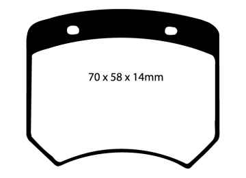 EBC Greenstuff 2000 Bremsbeläge DP2102 für Austin Mini MK 1  1275 GT , 1.3 vorne