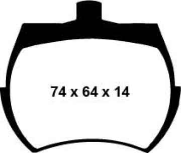 EBC Yellowstuff Bremsbeläge DP4127R für Austin Mini MK 1  1000 Mayfair Sport , 1.0 vorne