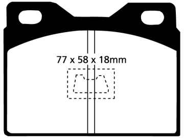 Preview: EBC Blackstuff Bremsbeläge DP220/2 für Porsche 924  2.0 vorne