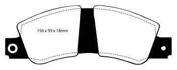 Preview: EBC Blackstuff Bremsbeläge DP267 für Renault Trafic TXX 2.1 D vorne