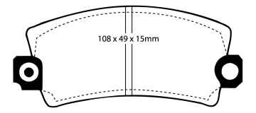 Preview: EBC Blackstuff Bremsbeläge DP269 für Renault 18 135 1.4 vorne