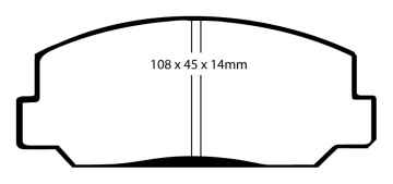 Preview: EBC Blackstuff Bremsbeläge DP281 für Honda Civic Shuttle 1 AN, AR 1.6 vorne