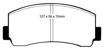 Preview: EBC Yellowstuff Bremsbeläge DP4289R für Toyota Celica 2 TA60, RA40, RA6 2.0 GT vorne