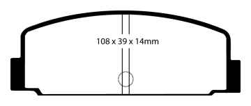 Preview: EBC Blackstuff Bremsbeläge DP290 für Mitsubishi Starion A18A 2.6 Turbo ECi hinten