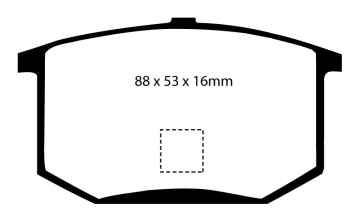 Preview: EBC Yellowstuff Bremsbeläge DP4298R für Lotus Esprit S2  2.2 Turbo hinten