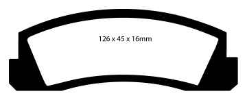 Preview: EBC Blackstuff Bremsbeläge DP309 für Lada Nadeschda 2120 1.7i vorne