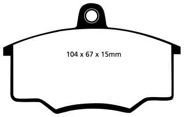 Preview: EBC Blackstuff Bremsbeläge DP310/2 für Audi Coupe 81, 85 2.0 vorne