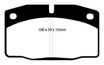 Preview: EBC Blackstuff Bremsbeläge DP325 für Opel Corsa B 73, 78, 79, F35 1.5 TD vorne