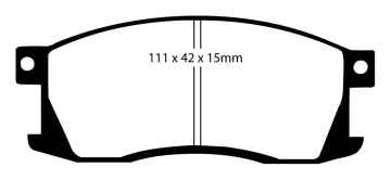 Preview: EBC Blackstuff Bremsbeläge DP344 für Honda Civic Shuttle 1 AN, AR 1.5 vorne