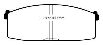 Preview: EBC Blackstuff Bremsbeläge DP365 für Nissan Prairie M10, NM10 2.0 4x4 vorne