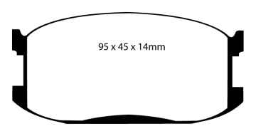 Preview: EBC Blackstuff Bremsbeläge DP387 für Mazda 323 (2) BD 1.3 vorne