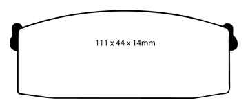 Preview: EBC Blackstuff Bremsbeläge DP418 für Nissan Vanette KC120 1.5 vorne