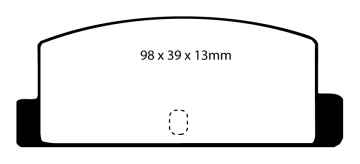 Preview: EBC Blackstuff Bremsbeläge DP466 für Mazda RX 7 (1) SA 1.1 Wankel hinten