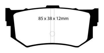 Preview: EBC Blackstuff Bremsbeläge DP514 für Honda Prelude 2 AB 1.8 EX hinten