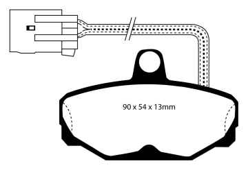 Preview: EBC Blackstuff Bremsbeläge DP571/2 für Ford Scorpio 1 GGE 2.9 24V hinten