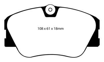 Preview: EBC Blackstuff Bremsbeläge DP577 für Mercedes-Benz Stufenheck W124 200 vorne