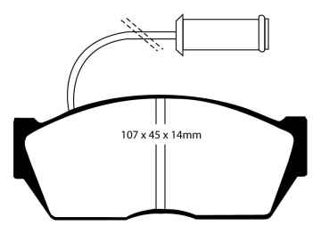 Preview: EBC Blackstuff Bremsbeläge DP606 für Rover 200 XH 216 1.6 Vitesse vorne