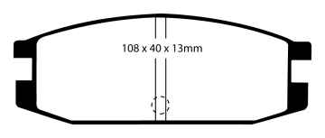 Preview: EBC Blackstuff Bremsbeläge DP611 für Mitsubishi Pajero 1 L04G, L14G 2.5 TD hinten