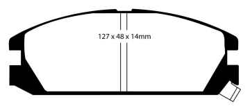 Preview: EBC Blackstuff Bremsbeläge DP623 für Acura Integra  1.5 vorne