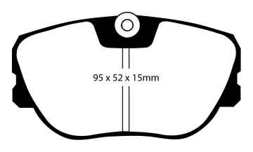 Preview: EBC Blackstuff Bremsbeläge DP666/2 für Volvo 440 K 445 1.7 Turbo vorne