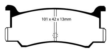 Preview: EBC Blackstuff Bremsbeläge DP673 für Daihatsu Charade 4 G200, G202 1.5i 16V hinten