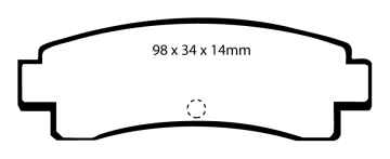 Preview: EBC Blackstuff Bremsbeläge DP682 für Nissan Sunny 2 B12 1.6 GTI 16V hinten
